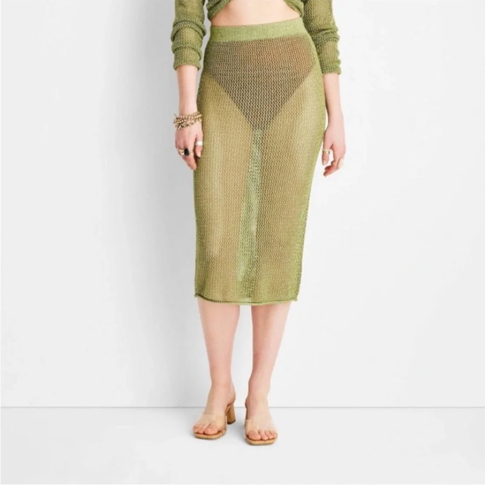 Metallic Crochet Skirt